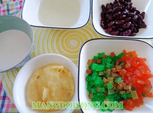 Cách nấu chè thập cẩm ngon 3 lớp nhiều màu sắc hấp dẫn dùng để giải khát vào những trưa nắng 1