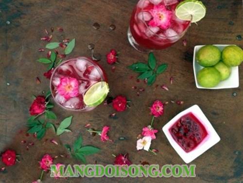Cách pha nước soda siro hoa hồng mật ong thơm mát đẹp mắt giải tỏa cơn khát vào trưa hè 6