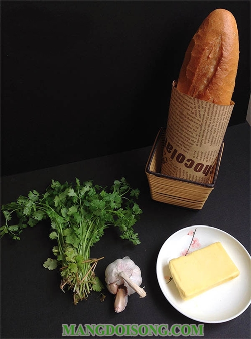 Bánhmỳ cách làm bánh mì bơ tỏi bằng lò vi sóng 2