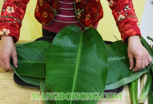 Cách gói bánh chưng đẹp ngon ngày tết không dùng khuôn bảo quản được lâu không hỏng 7