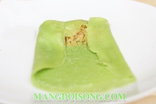 Cách làm bánh crepe ( kếp) nhân dừa lá dứa thơm ngon ngọt ngào như vòng tay âu yếm 6
