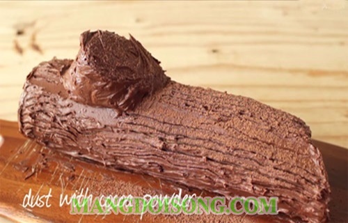 Cách làm bánh khúc cây giáng sinh opera yule log ngon đẹp mắt mang lại cảm giác ấm áp may mắn nhiều sức khỏe cho năm mới 12