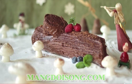 Cách làm bánh khúc cây giáng sinh opera yule log ngon đẹp mắt mang lại cảm giác ấm áp may mắn nhiều sức khỏe cho năm mới 13