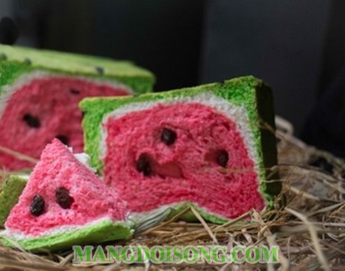 Cách làm bánh mì ngọt hình trái dưa hấu thơm mềm bắt mắt cho bé yêu thưởng thức 10