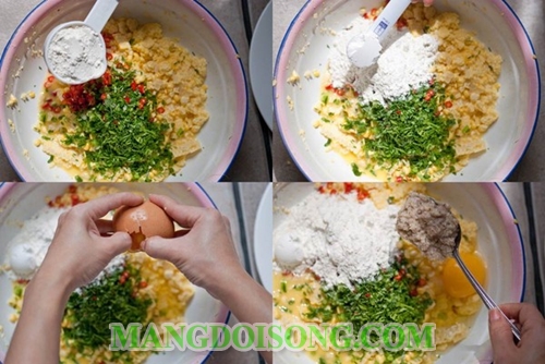 Cách làm bánh ngô chiên giòn ngon ơi là ngon dùng làm món ăn vặt ấm bụng chiều mưa 4