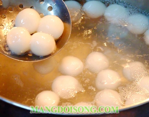 Cách làm bánh trôi nước miền nam ngon đơn giản nhân đậu xanh lá dứa để cúng rằm tháng giêng tết nguyên tiêu - tết hàn thực 13