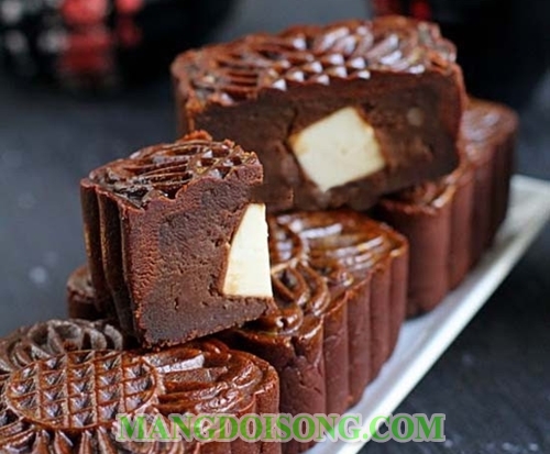 Cách làm bánh trung thu cacao tiramisu nhân đậu xanh ngon hấp dẫn cho bé yêu thưởng thức 1