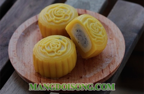 Cách làm bánh trung thu dẻo chanh dây nhân đậu tương trà đen thơm ngon chua ngọt ăn hoài không ngán 10