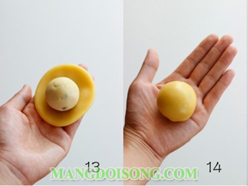Cách làm bánh trung thu dẻo chanh dây nhân đậu tương trà đen thơm ngon chua ngọt ăn hoài không ngán 8