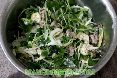 Cách làm gỏi thịt bò rau càng cua ngon mát dùng làm món nhậu lai rai hay món ăn ngon trong các bữa tiệc 3