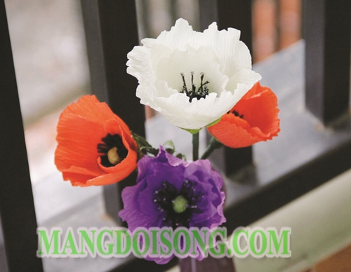 Cách làm hoa Anh Túc handmade đẹp đơn giản tại nhà cho cô nàng Kim Ngưu8