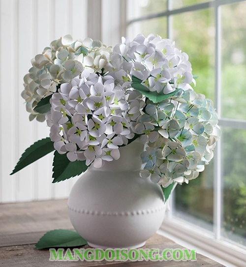 Cách làm hoa cẩm tú cầu handmade bằng giấy nhún đơn giản tại nhà tượng trưng cho lòng biết ơn và những cảm xúc chân thành 1