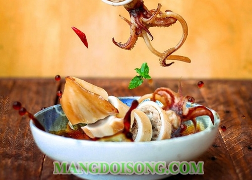 Cách làm mực nhồi thịt sốt mật ong thơm ngon đẹp mắt ăn vào là mê ngay 7