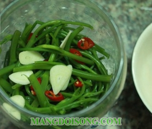 Cách làm rau muốn muối chua tỏi ớt giòn ngon đúng điệu đơn giản bảo quản được lâu không hỏng 7