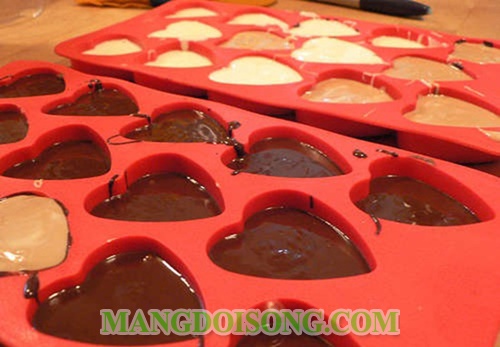 Cách làm socola tươi handmade hình trái tim đẹp mắt dành tặng người yêu vợ chồng nhân ngày valentine 14-2 4