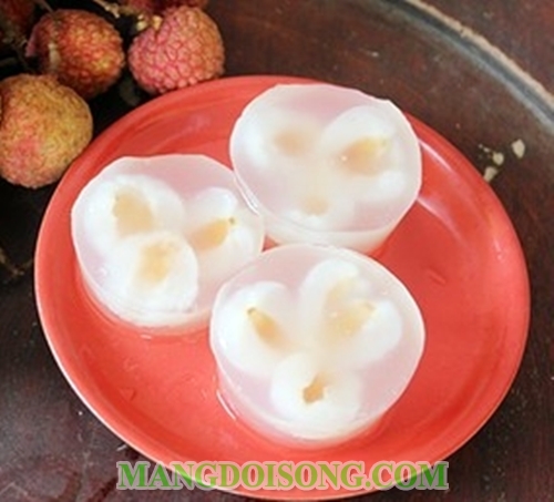 Cách làm thạch rau câu vải ngon mát dùng làm món tráng miệng hay món ăn vặt ngon 8