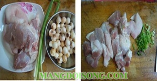 Cách nấu chân giò hầm hạt sen thơm ngon bổ dưỡng cho mẹ bầu 1