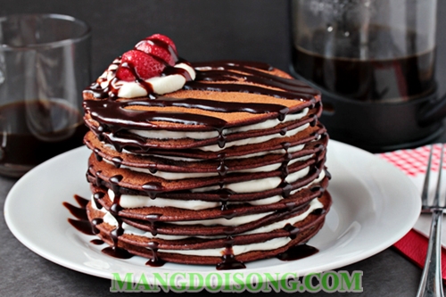 Món ngon Halloween bánh pancake bí ngô ngon xốp mềm tuyệt hảo 7
