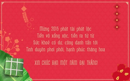Những lời chúc tết hay nhất năm 2016 cho ông bà cha mẹ cô dì chú bác anh chị em người yêu sếp đồng nghiệp 17
