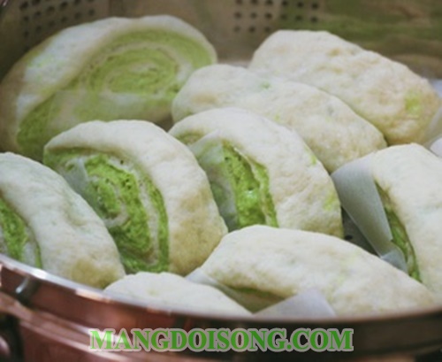 Cách làm bánh bao chay lá dứa 2 màu thơm ngon hảo hạng cho ngày rằm 10