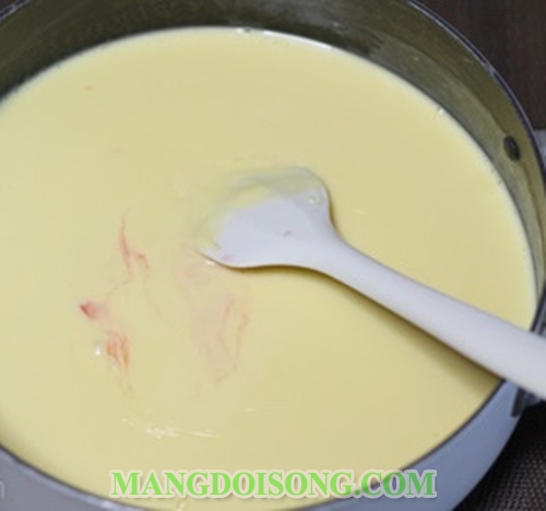 Cách làm bánh flan rau câu sữa hoa anh đào ngon đẹp mắt như nhà hàng 10