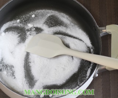 Cách làm bánh flan rau câu sữa hoa anh đào ngon đẹp mắt như nhà hàng 2
