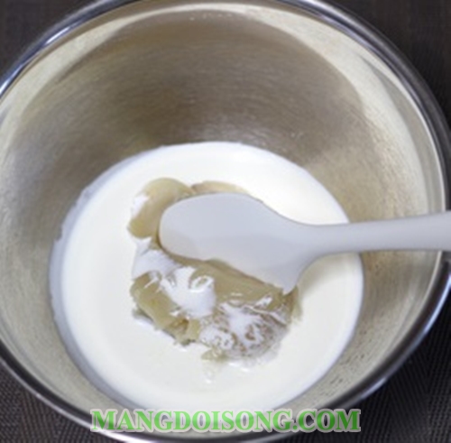 Cách làm bánh flan rau câu sữa hoa anh đào ngon đẹp mắt như nhà hàng 7