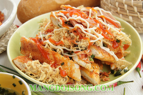 Cách làm bánh mì nướng sa tế muối ớt ngon chà bông đơn giản tại nhà 11