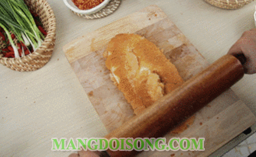 Cách làm bánh mì nướng sa tế muối ớt ngon chà bông đơn giản tại nhà 5