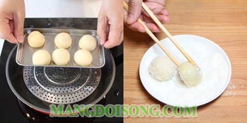 Cách làm bánh mochi nhật đơn giản nhân đậu đỏ bằng đậu hủ thơm ngon hấp dẫn 5