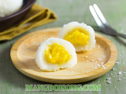 Cách làm bánh mochi nhật không cần lò nướng nhân sầu riêng thơm lừng 12