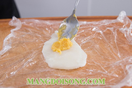 Cách làm bánh mochi nhật không cần lò nướng nhân sầu riêng thơm lừng 8