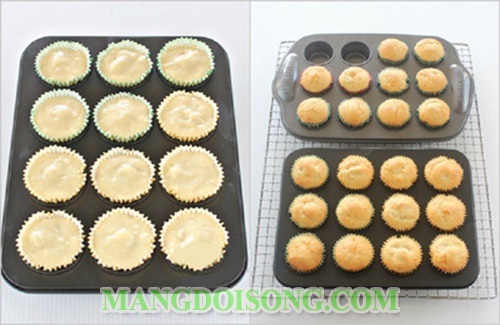 Cách làm bánh muffin sầu riêng thơm ngon hấp dẫn mừng ngày giáng sinh 4