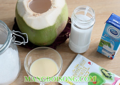 Cách làm bingsu rau câu trái dừa ngon mát cho ngày nóng trời 1