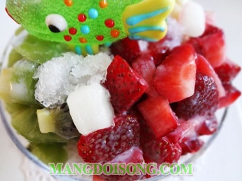 Cách làm đá bào ngon trái cây đơn giản tại nhà patbingsu 6