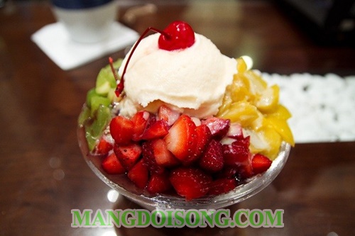 Cách làm đá bào ngon trái cây đơn giản tại nhà patbingsu 8