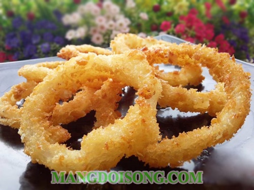Cách làm hành tây chiên giòn giả làm mực chay ngon hấp dân cho tháng rằm 6