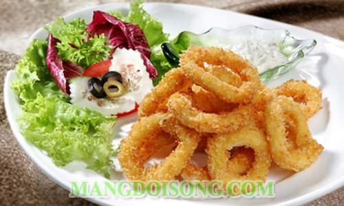 Cách làm hành tây chiên giòn giả làm mực chay ngon hấp dân cho tháng rằm 7