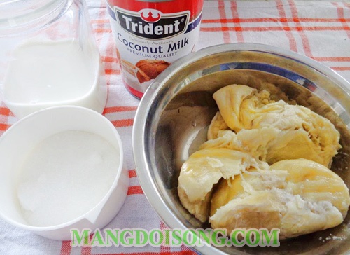 Cách làm kem sầu riêng ngon đơn giản tại nhà không cần máy 1