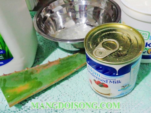 Cách làm sữa chua dẻo nha đam ngon tươi mát đẹp da cho ngày hè 1