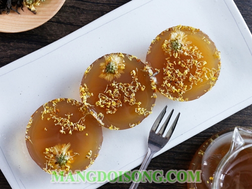 Cách làm thạch rau câu trà hoa cúc thơm ngon mát gan giải độc thanh lọc cơ thể không lo bị nóng 7