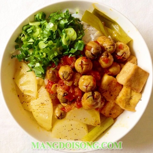 Cách nấu bún chay huế thơm ngon từ rau củ cho ngày rằm thêm thanh tịnh 8