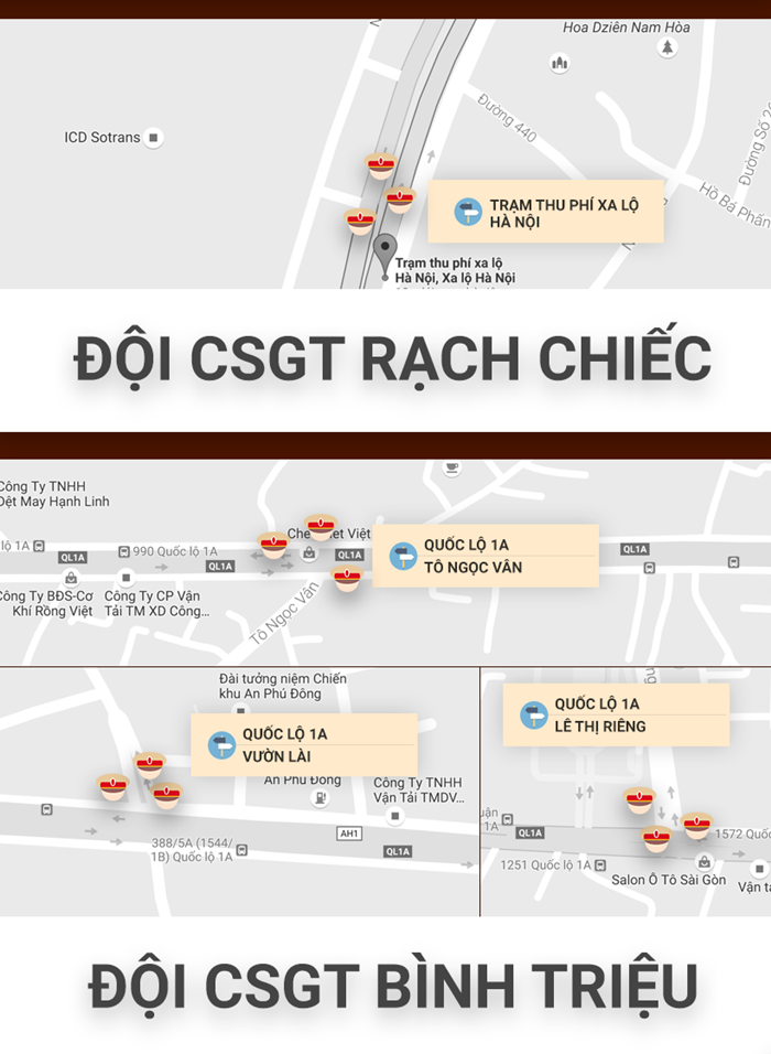 Địa điểm chốt CSGT đo nồng độ cồn thường trực tại Tp.HCM từ 16/8/2016 15