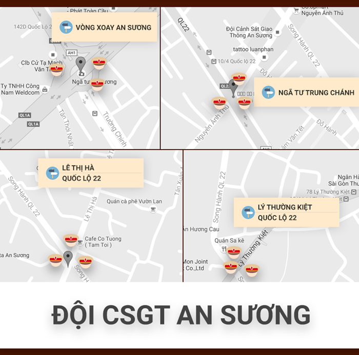 Địa điểm chốt CSGT đo nồng độ cồn thường trực tại Tp.HCM từ 16/8/2016 17