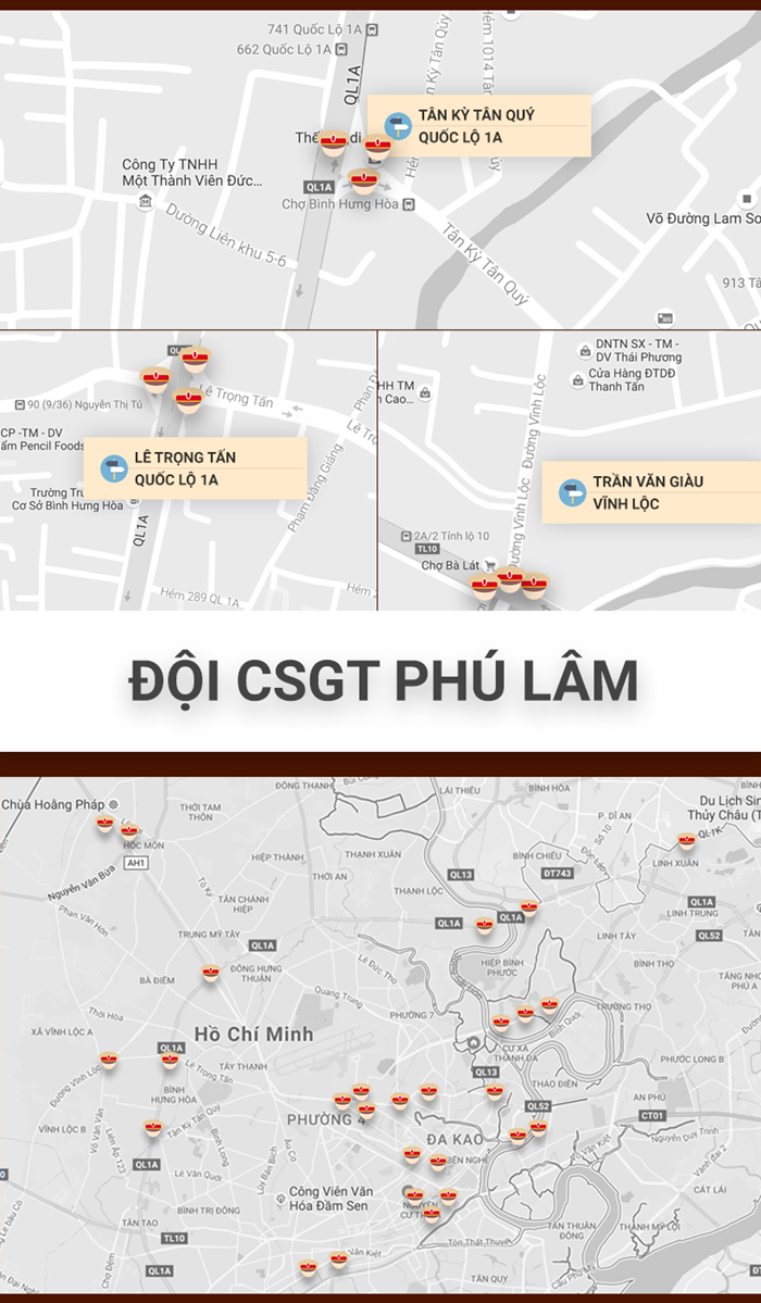 Địa điểm chốt CSGT đo nồng độ cồn thường trực tại Tp.HCM từ 16/8/2016 18
