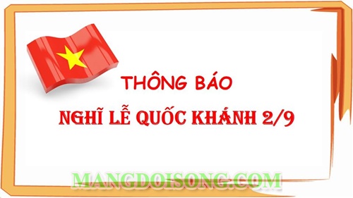 Lịch nghỉ 2/9/2016 chính thức từ Bộ Lao động – Thương binh và Xã hội 1