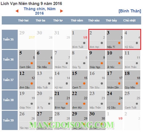 Lịch nghỉ 2/9/2016 chính thức từ Bộ Lao động – Thương binh và Xã hội 2