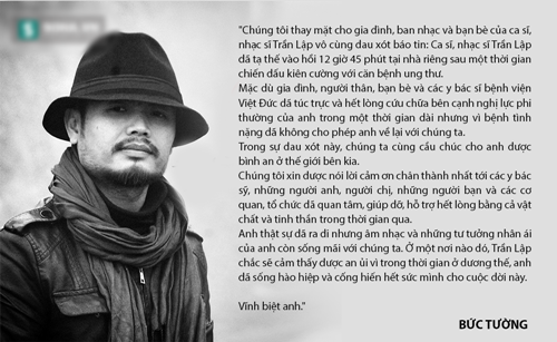 Trần Lập chết vì ung thư nhưng anh đã để lại một triết lý sống với những câu nói hay bất hủ 26