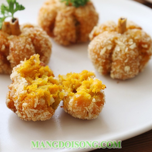 Cách làm bánh bí đỏ chiên giòn xù thơm ngon đẹp mắt 7