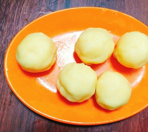Cách làm bánh trung thu khoai lang tím không cần lò nướng 6